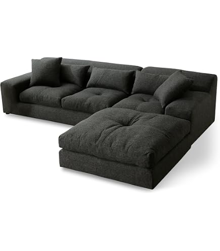 Amazon｜lushroom カウチソファ ソファ 3人掛け L字 l字 ファブリック