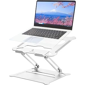 Dpqnice ノートパソコンスタンド pcスタンド 軽量 高さ調整可能 折りたたみ式 ラップトップスタンド ノートpc…