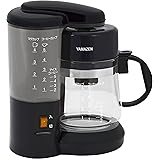 [山善] コーヒーメーカー 650ml 5杯用 ドリップ式 アイスコーヒー 簡単操作 保温機能 水量目盛り付き コンパクト ブラック YCA-502(B)