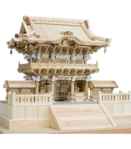 Amazon | ウッディジョー 1/75 鹿苑寺 金閣 白木 木製模型 組み立て