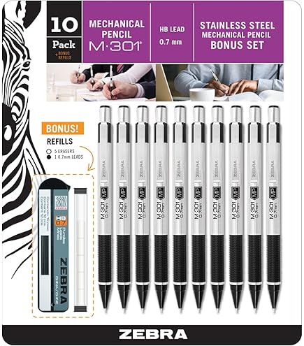 Amazon.co.jp: ゼブラ M-301 シャープペンシル 0.5mm 標準ステンレス