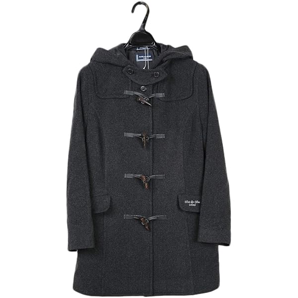 THE STEVENSON ブラック ニット ダッフルコート 6002127_0c.jpg