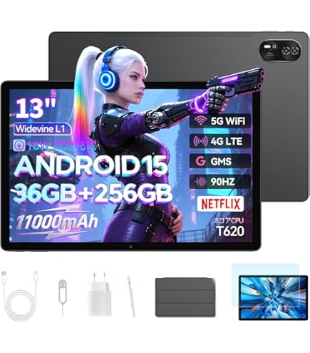 3 新品 Android12 Blackview Tab13 : 10.1インチタブレット 6G(10Gも設定で可能)/128GB (Huawei M5 Lite 10 と比較) Blackview Tab 13 6GB RAM 128GB Android 12 タブレット TÜV Rheinland