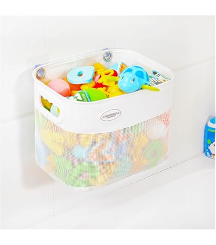 Mesh Bathroom Toy Box Toy Holder For Bathtub Quick-Fetch Way