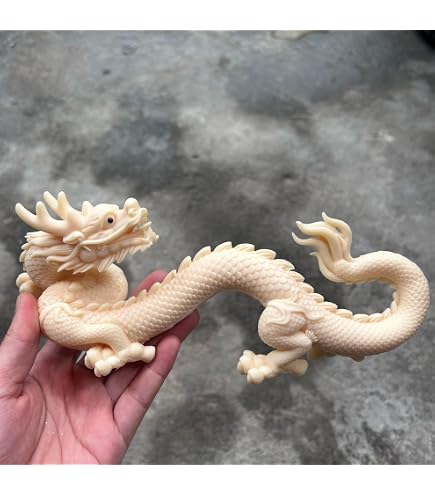 Amazon.co.jp: 白龍 置物 風水 白龍の置物 陶器 大サイズ 最大長さ約