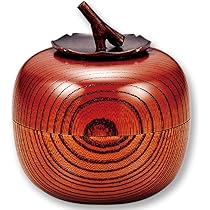 浅田工芸社 欅茶入れ 栗 京都漆器】茶入れ 欅 茶筒 瓢箪/なす/栗/柿[1個] ～木製漆塗り