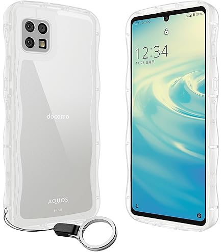 Amazon.co.jp: AQUOS sense6 sense6s ケース クリア ウェーブ SH-54B
