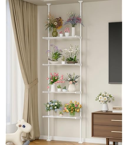 Amazon｜QD-BYM 突っ張りラック つっぱり棚 幅52CM 高さ145-296cm