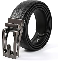 Amazon | [DINUQI] 本革 ベルト メンズ 無段階調整 穴なし オート