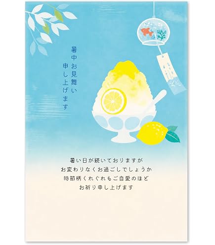 Amazon | 暑中見舞いはがき セット 書ける 暑中見舞いハガキ 暑中