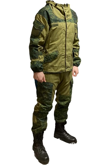 Amazon.co.jp: ロシア軍実物 山岳部隊 ゴルカ上下セット 迷彩服 戦闘服 