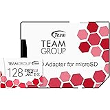 Team microSDXCカード 128GB UHS-1 U1 Switch動作確認済み 読込み100MB/s 日本国内10年正規保証 SD変換アダプター付属