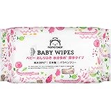 [Amazonブランド] Mama Bear (ママベアー) ベビー おしりふき 純水99% 厚手タイプ 水分多め 無香料60枚入x20個 (1200枚) [ケース品] 日本製