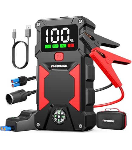 Amazon | FNNEMGE ジャンプスターター 電流5000A 大容量 23800mAh 12V