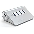 Satechi 4ポート USB 3.0 プレミアム アルミニウム ハブ (ホワイトトリム) V.2