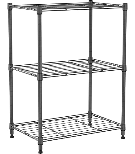 Amazon｜IZEUK スチールラック キャスター付き 4段 高さ伸縮メッシュ