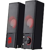 Redragon GS550 Orpheus PC Gaming Speakers, 2.0 Channel Stereo Desktop Computer Sound Bar with Compact Maneuverable Size, Head