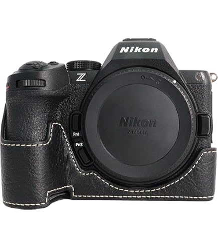 Amazon.co.jp: ニコン Z5II用ハンドメイド本革ハーフカメラケース