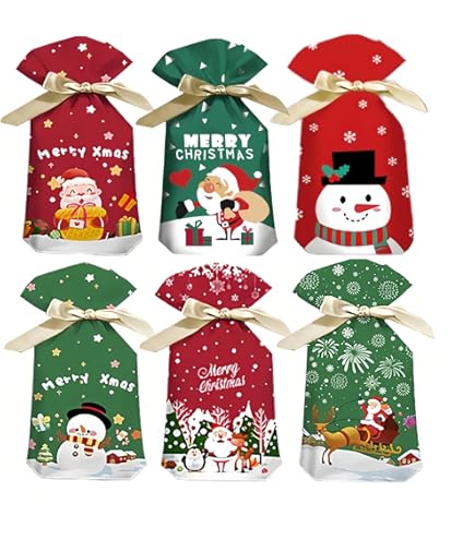 Amazon.co.jp: インディゴ クリスマス ラッピング袋 グリーティング