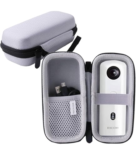 RICOH THETA 360度カメラ ケース付き リコー、360度カメラ「THETA」をスマホ背面に取り付ける専用