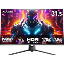 Amazon.co.jp: KOORUI 32インチ ゲーミングモニター WQHD 170Hz 1ms
