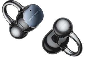 SOUNDPEATS(サウンドピーツ) UU2イヤーカフ イヤホン ワイヤレスイヤホン オープンイヤーイヤホン ハイレゾ/LDAC対応/最大40時間再生/Bluetooth6.0/物理ボタン/アプリ「SOUNDPEATS」対応 3Dオーディオ マルチポイント接続 専用アプリ IPX5防水 耳挟み式 耳を塞がない 開放型 軽量 POPClip2 (ブラック)