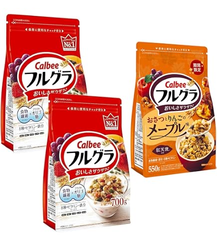Amazon.co.jp: 【まとめ売り】フルグラ 抹茶 あずき味 550g×2袋 : 食品