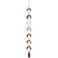 Top Plaza 7 Chakra Stones Reiki Healing Crystals Tree of Life Hanging Ornament Home Wall Decoration for Good Luck Yoga Medita