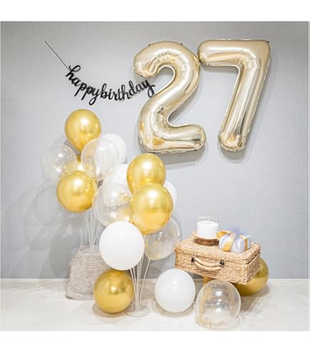Amazon | 27歳 誕生日 バルーン 風船 バースデー 飾り付け セット数字