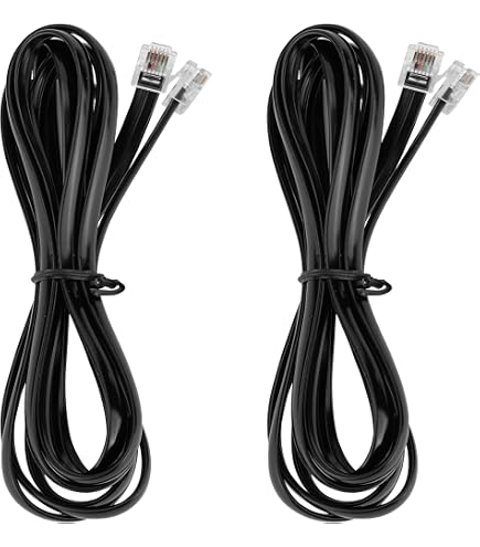 Câble Téléphone InLine RJ12 2m Noir - Mâle/Mâle Pour Téléphone Fixe Ou Fax