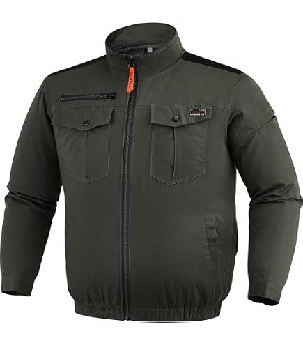 Amazon.co.jp: 空調服 長袖ブルゾン アーミーグリーン S : ファッション