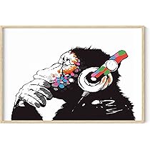 Amazon.co.jp: HAUS AND HUES バンクシー ゴリラ ウォール