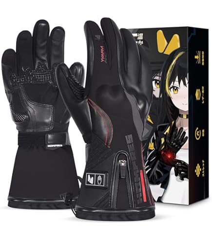 Amazon.co.jp: Hompres 全体PU革電熱グローブ 11.1V両面全体発熱