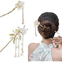 Amazon.co.jp: YANHUILAY 簪 かんざし 2本挿し 蝶々 ヘアーかんざし