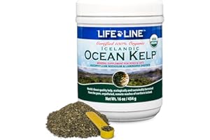 Life Line Pet Nutrition Organic Ocean Kelp Supplement for Skin & Coat, Digestion in Dogs & Cats,16oz, 20101
