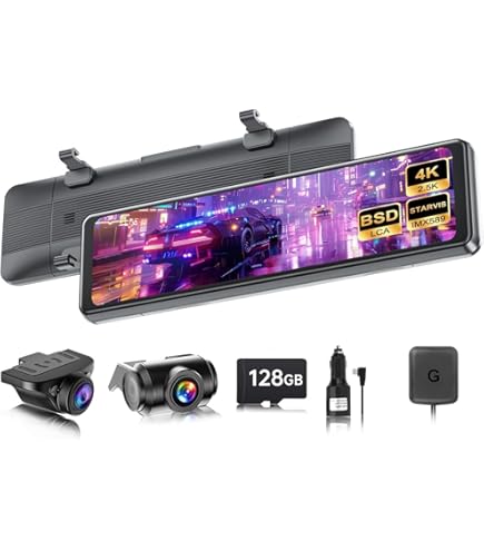 Amazon.co.jp: JADO ドライブレコーダー ミラー型 分離【最新 拡大