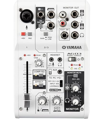Amazon.co.jp: YAMAHA / AG03MK2 WHITE AT2020 iPhoneユーザー向け 