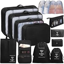 ⭐️トラベルポーチ 8点セット アレンジケース パッキング 旅行用 ネイビー プチプラ旅行ポーチ トラベルポーチ 8点セット アレンジケース