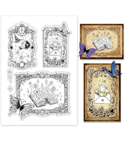 Amazon.co.jp: PH PandaHall 妖精柄 クリアスタンプ ゴム印 可愛い 花