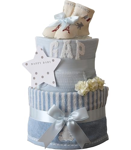 Amazon | おむつケーキ 2段 センスが良い出産祝い 結婚祝 男の子