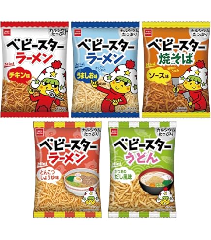Amazon.co.jp: 【まとめ買い】 ベビースター ラーメン ミニ 5種 食べ