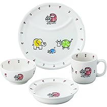 Amazon｜Lisa Larson (リサ ラーソン) 子ども食器 4点セット(ランチ