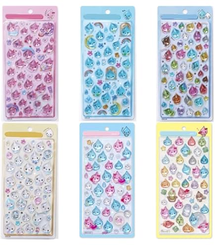 Amazon | [Farstyle] 6枚セット シール ぷくぷく レリーフシールセット