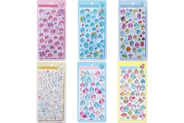 YAYAMIYA 6枚セット プシール レリーフシールセット マシュマロ風 おしり タイル 手帳 萌物 かわいい 誕生日プレゼント 子供への贈り物 人気 小物 (6) [並行輸入品]