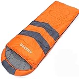 寝袋 封筒型 軽量 保温 シュラフ 防水 BGVANG コンパクト アウトドア 登山 車中泊 防災用 簡単収納 丸洗い可能 快適温度 5度-25度 1.1kg 1.6kg 春用 夏用 秋用 冬用 収納パック付