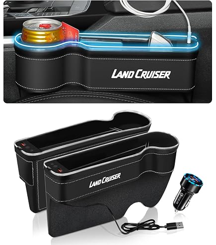 Amazon | シートサイド 収納ボックス 改良型 LAND CRUISER ロゴ付き 車