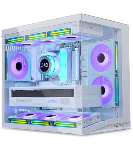 Amazon | Lian Li VECTOR V100 White ピラーレス PCケース LED