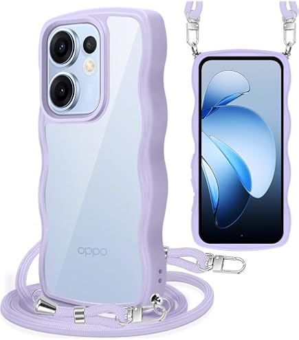 Amazon.co.jp: OPPO Reno13 A 用 ケース クリア ショルダー ストラップ