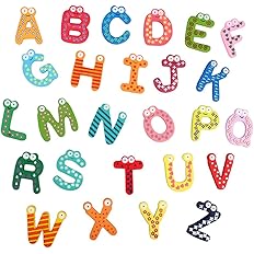 Amazon Zoooom 木製 アルファベット マグネット セット 可愛い 文字 英語 知育 教育 学校 子供 ジュニア カラー ランダム Zm Petaabc 英語 外国語 おもちゃ