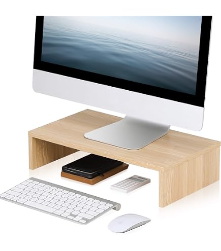 Amazon.co.jp: サリュ おうちシリーズ モニタースタンド 木製